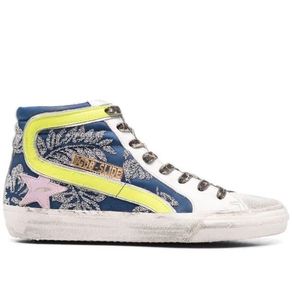 GOLDEN GOOSE Hibiscus Sparkle Slides - NEW - Picture 2 of 9